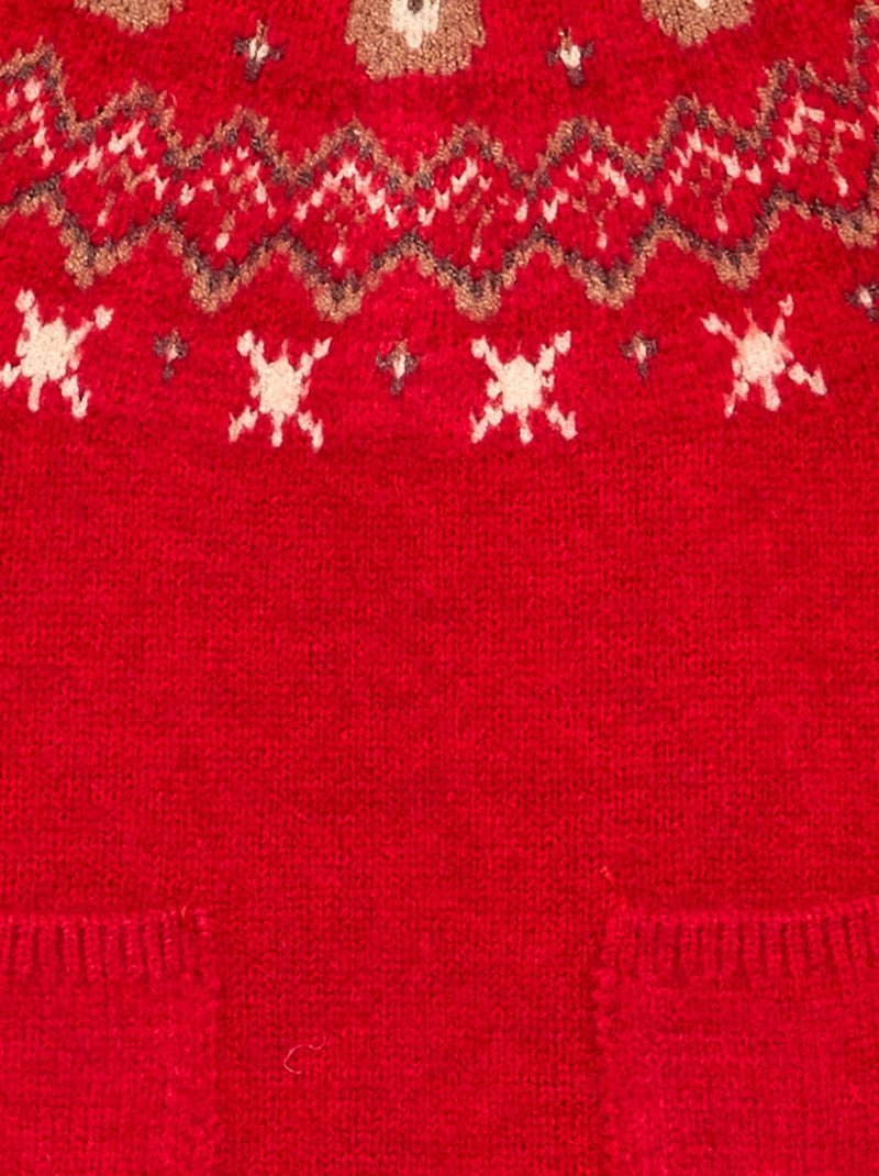Combinaison longue en tricot jacquard Rouge - Kiabi