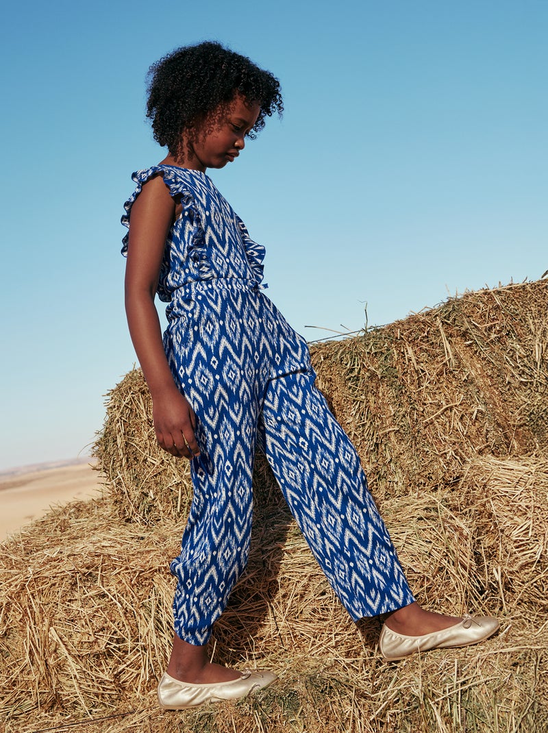 Combinaison pantalon à manches courtes Bleu - Kiabi