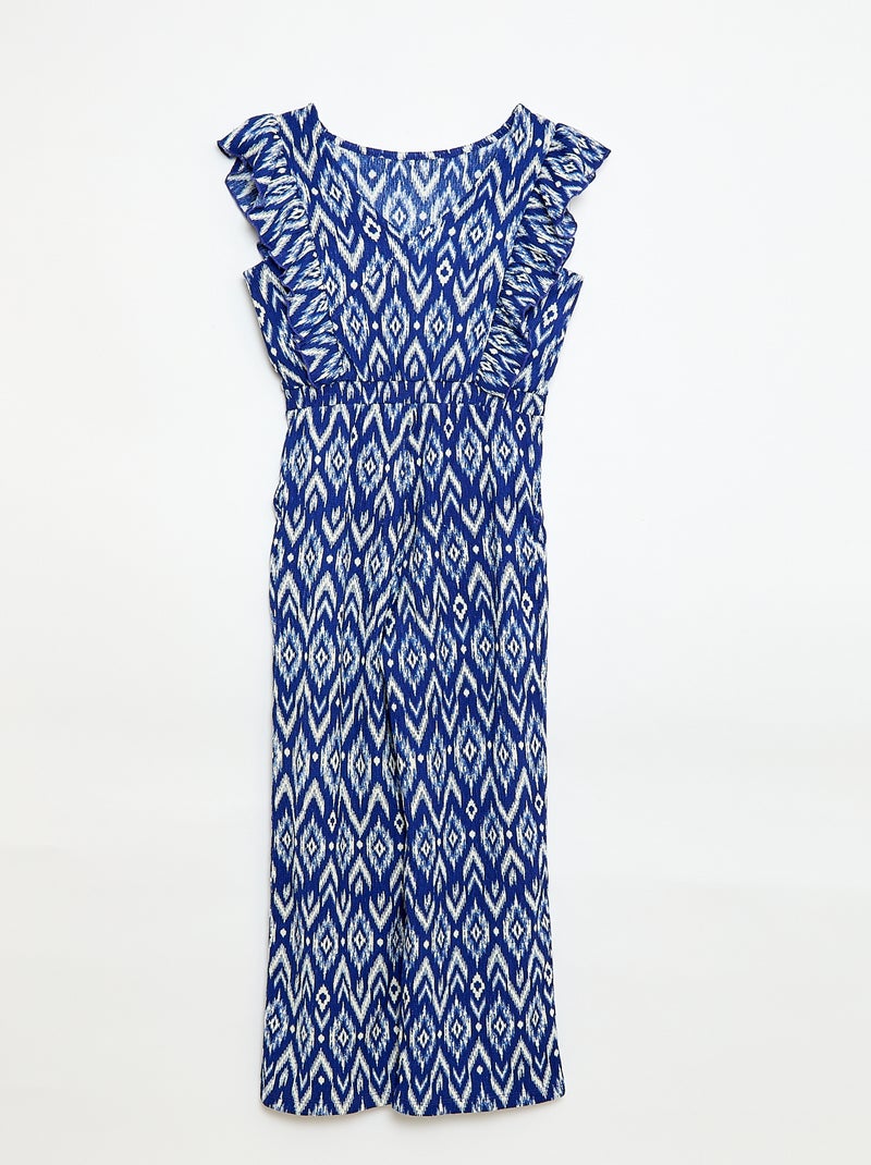 Combinaison pantalon à manches courtes Bleu - Kiabi