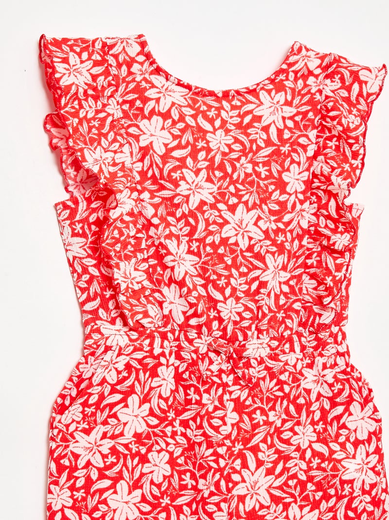 Combinaison pantalon à manches courtes Rouge - Kiabi