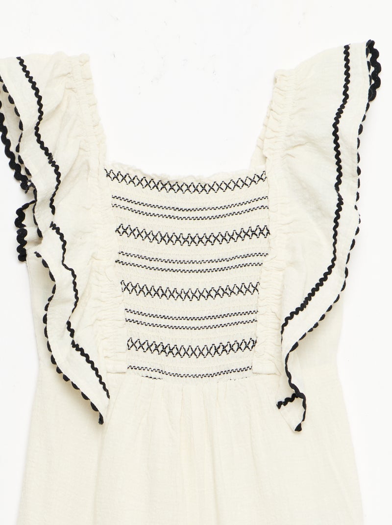 Combinaison pantalon avec volants Beige - Kiabi