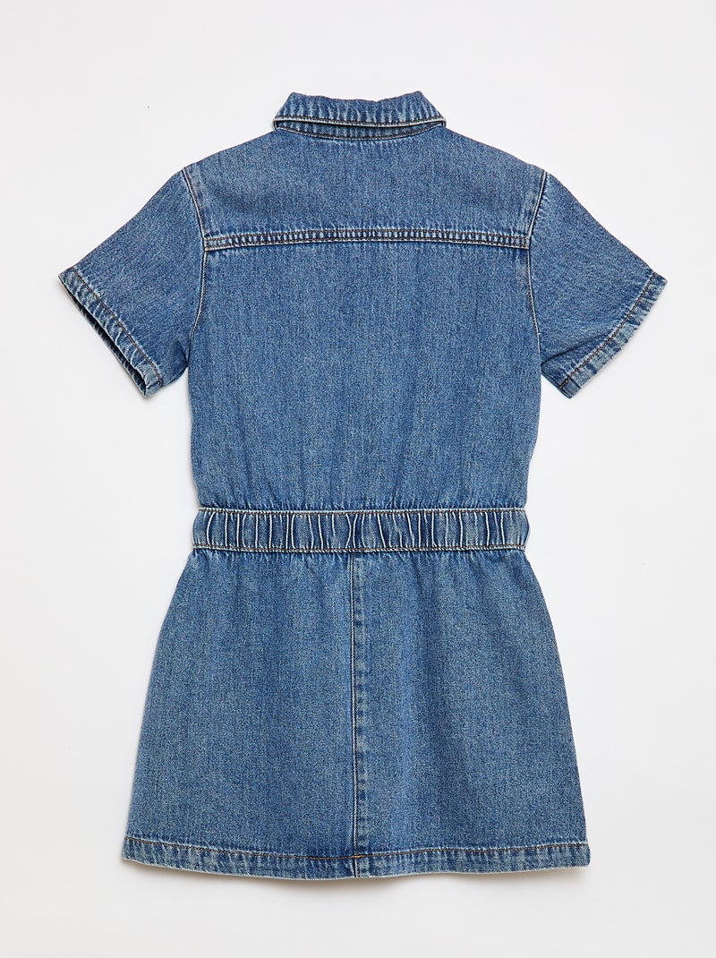 Combinaison robe en jean Bleu - Kiabi