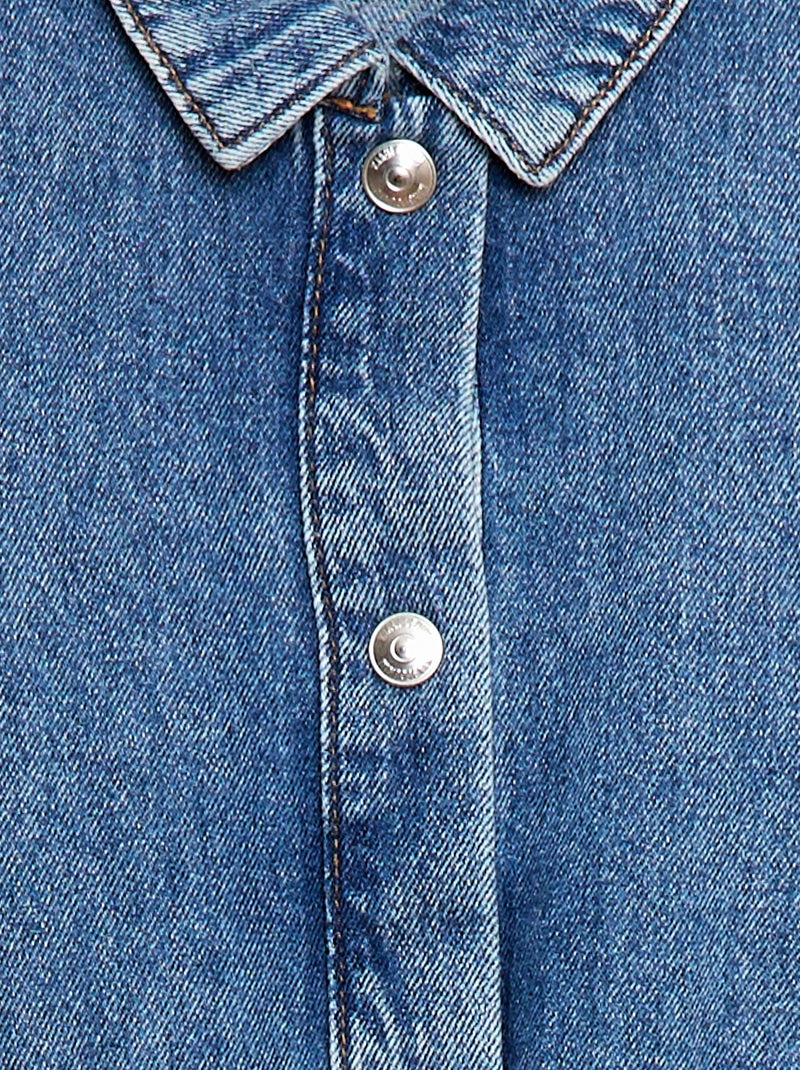 Combinaison robe en jean Bleu - Kiabi