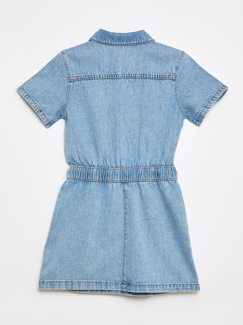 Combinaison robe en jean Bleu - Kiabi