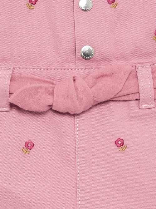 Combinaison short avec broderies - Kiabi