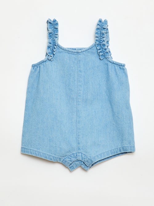 Combinaison short en denim - Kiabi