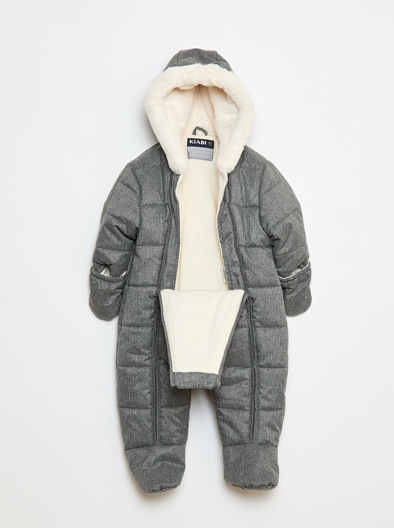 Combipilote complète avec doublure effet moutonné Gris - Kiabi