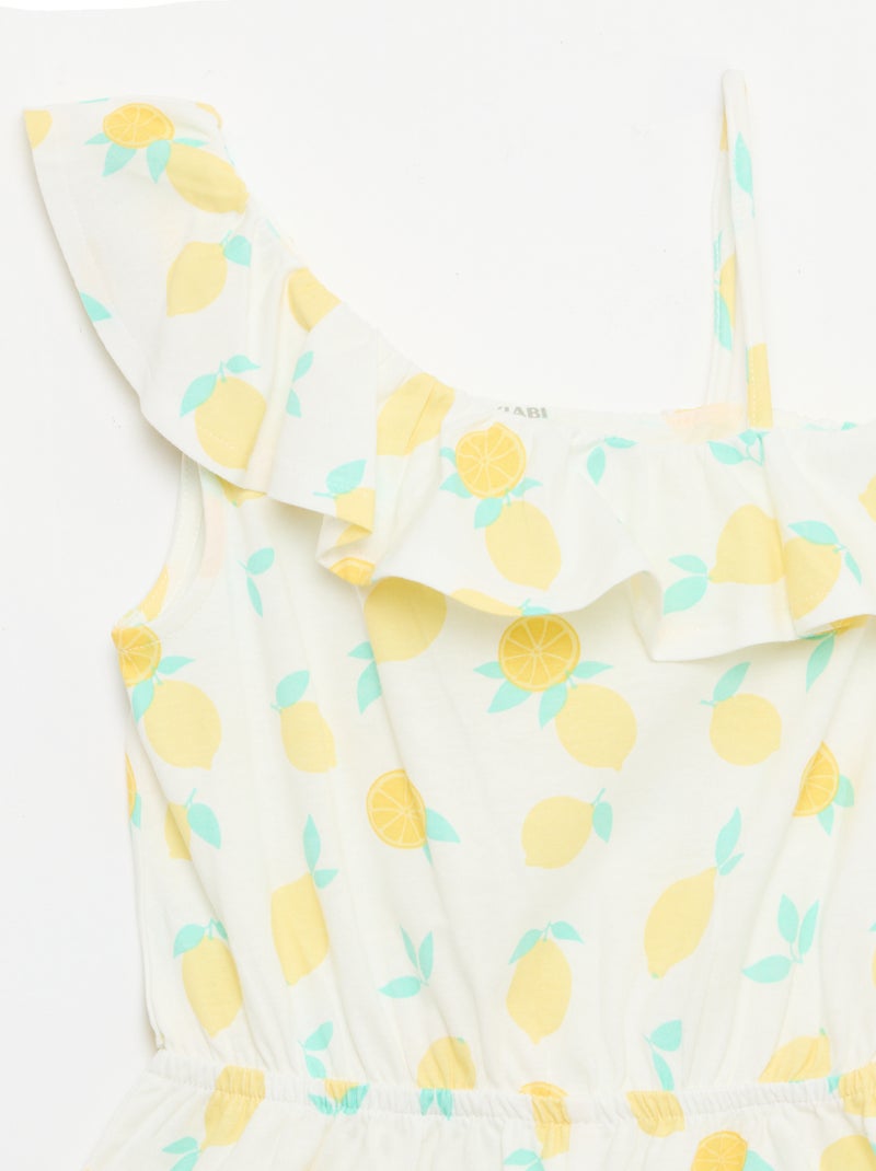 Combishort avec col asymétrique Blanc - Kiabi