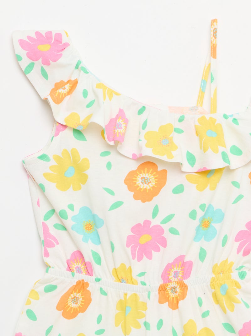 Combishort avec col asymétrique Blanc - Kiabi