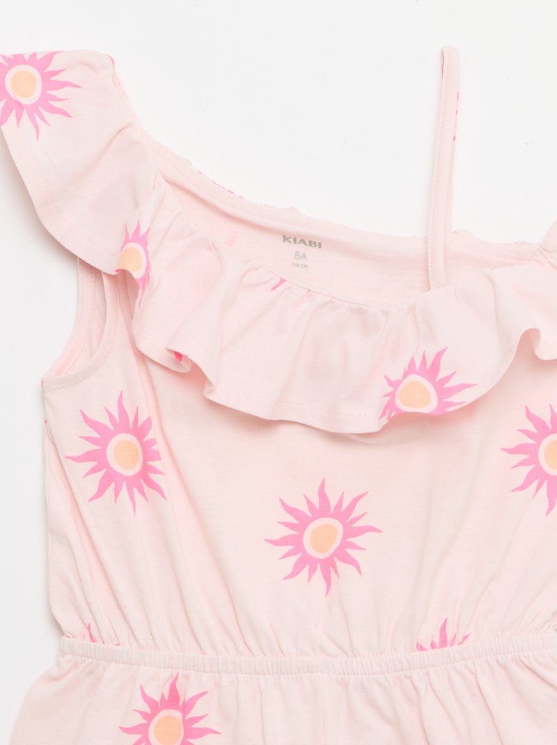 Combishort avec col asymétrique Rose - Kiabi