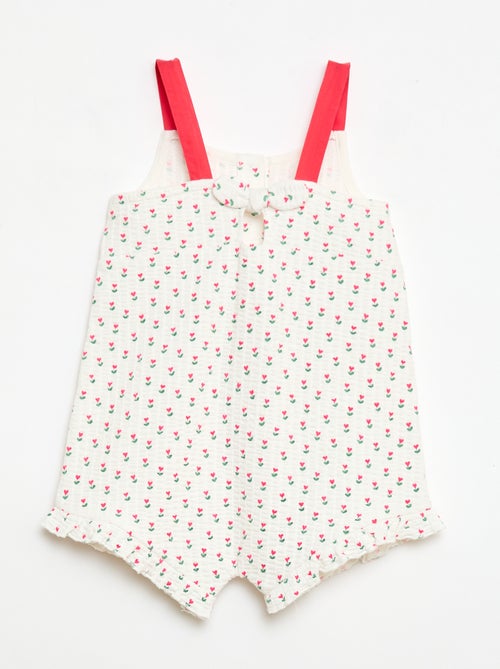 Combishort en matière gaufrée à motif - Kiabi