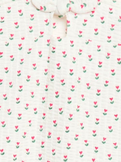 Combishort en matière gaufrée à motif - Kiabi