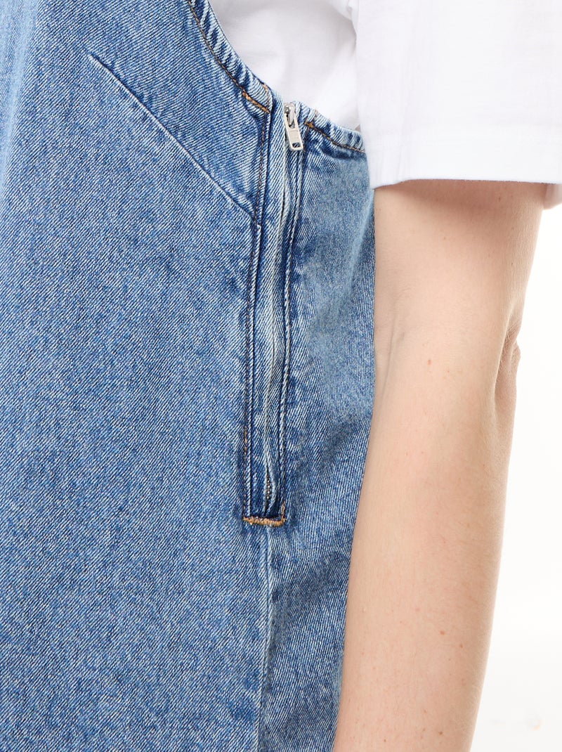 Combishort forme salopette Bleu - Kiabi