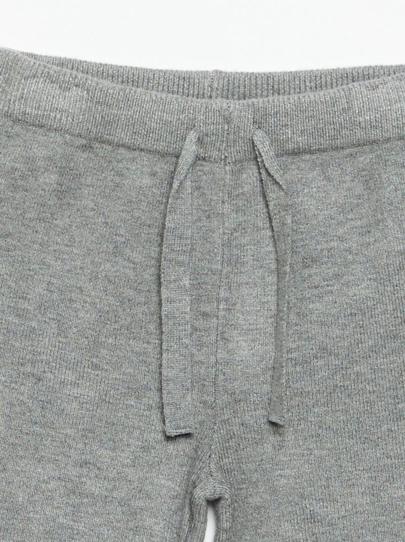 Compact Knit Joggers Grey - Kiabi
