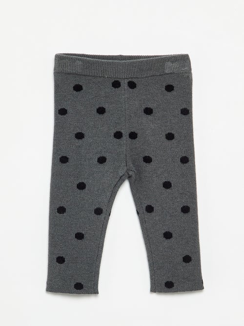 Compact knit printed leggings - Kiabi