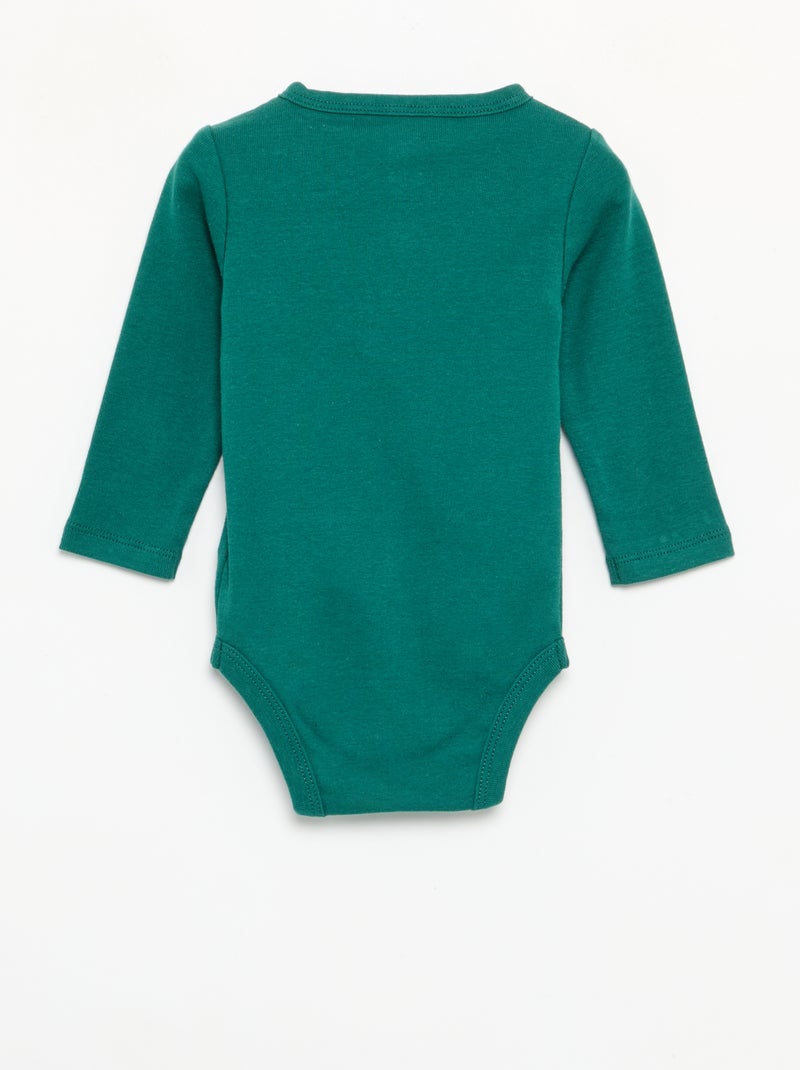 Completo 2 pezzi - Body a maniche lunghe + leggings Verde - Kiabi