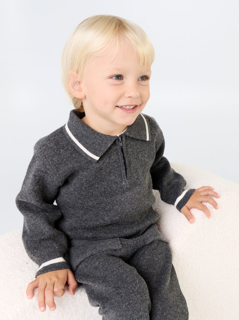 Completo 2 pezzi - Maglione + leggings Grigio - Kiabi