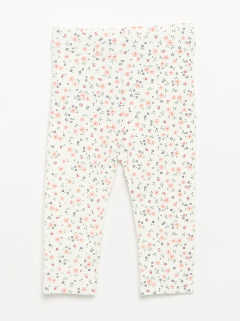 Completo 2 pezzi - T-shirt a maniche lunghe + legging Rosa - Kiabi