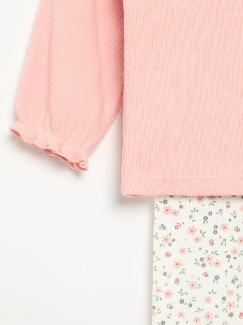 Completo 2 pezzi - T-shirt a maniche lunghe + legging - Kiabi