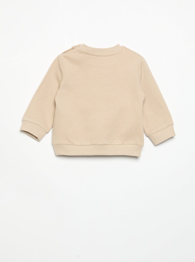 Completo 2 pezzi felpa + pantaloni Beige - Kiabi