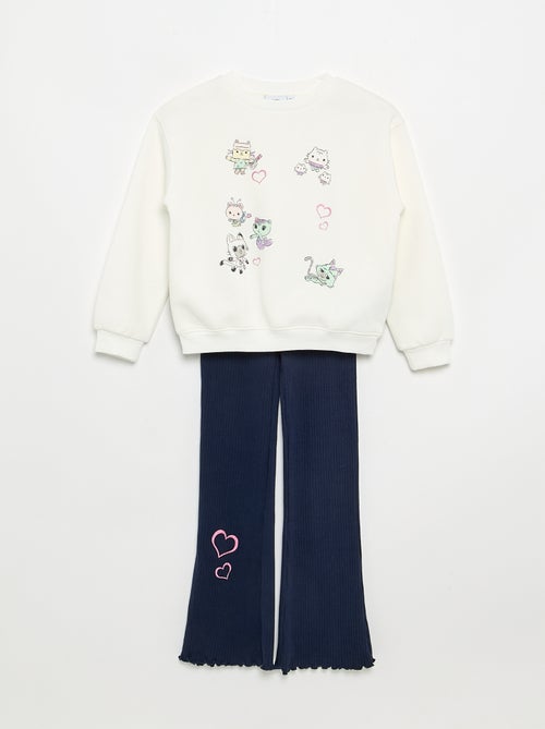 Completo 2 pezzi 'Gabby e la casa delle bambole' - Felpa + leggings - Kiabi
