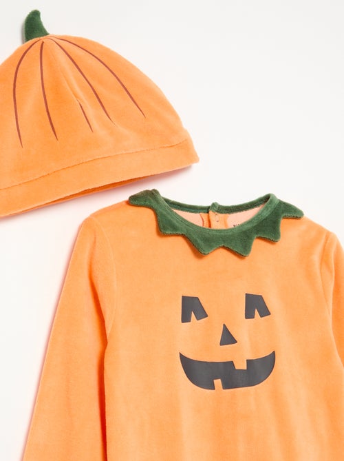 Completo 2 pezzi in velluto 'Halloween' - tutina + berretto - Kiabi