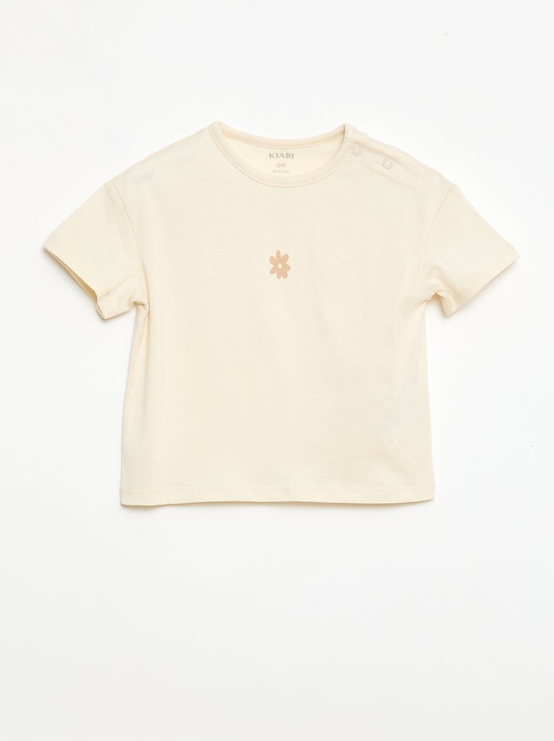 Completo 2 pezzi T-shirt + leggings Beige - Kiabi