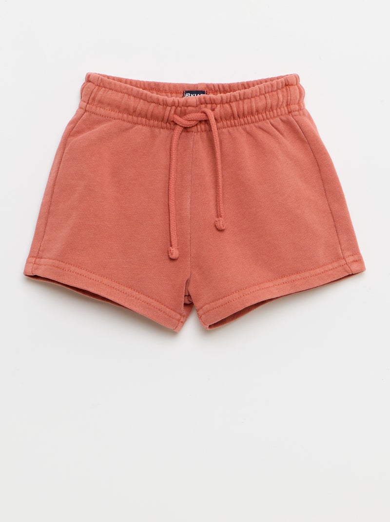 Completo 2 pezzi t-shirt ricamata + shorts Rosso - Kiabi