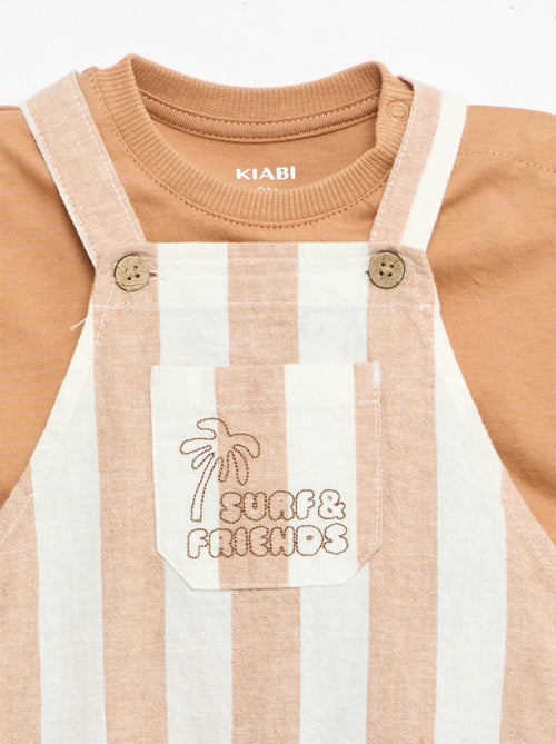 Completo 2 pezzi T-shirt + salopette - Kiabi