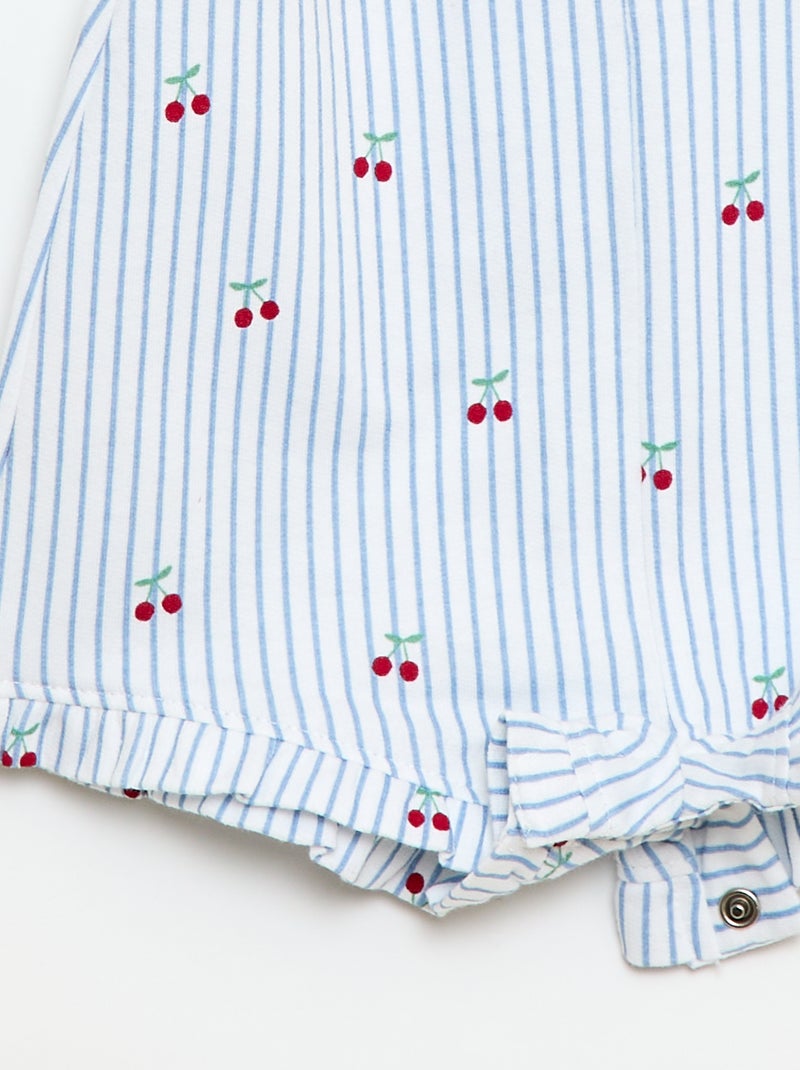 Completo 2 pezzi T-shirt + tutina corta Bianco - Kiabi