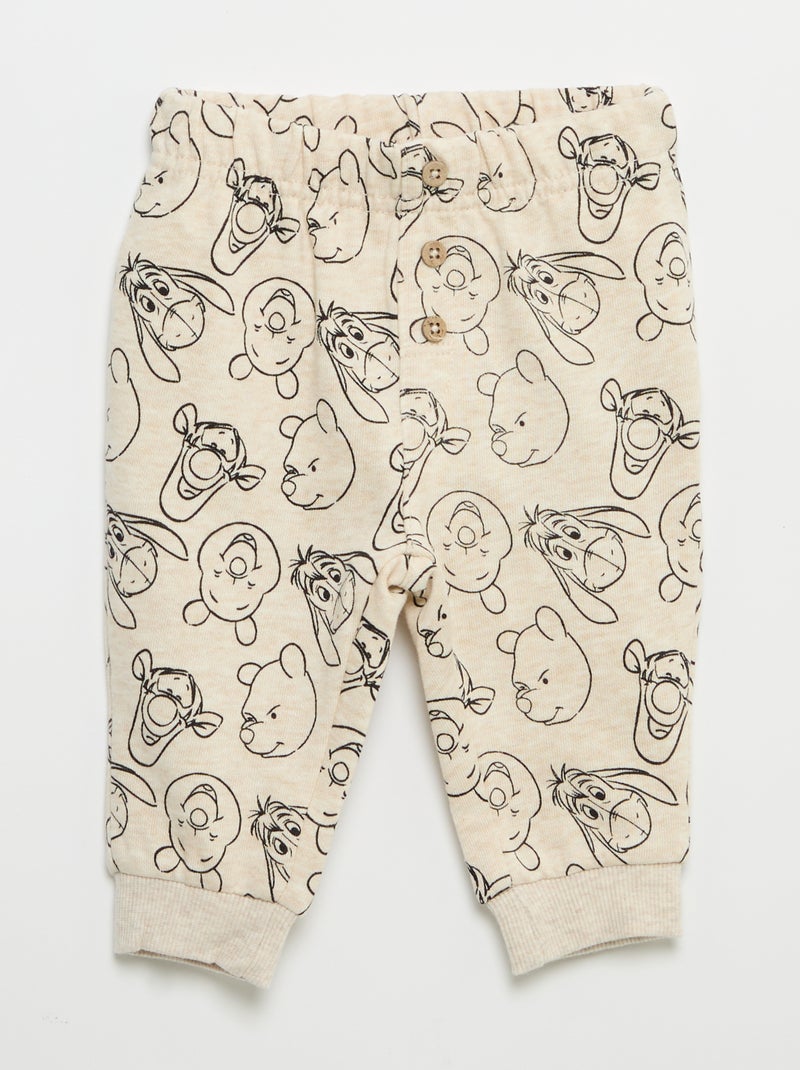 Completo 3 pezzi 'Disney' - Felpa + pantaloni + T-shirt a maniche lunghe Beige - Kiabi