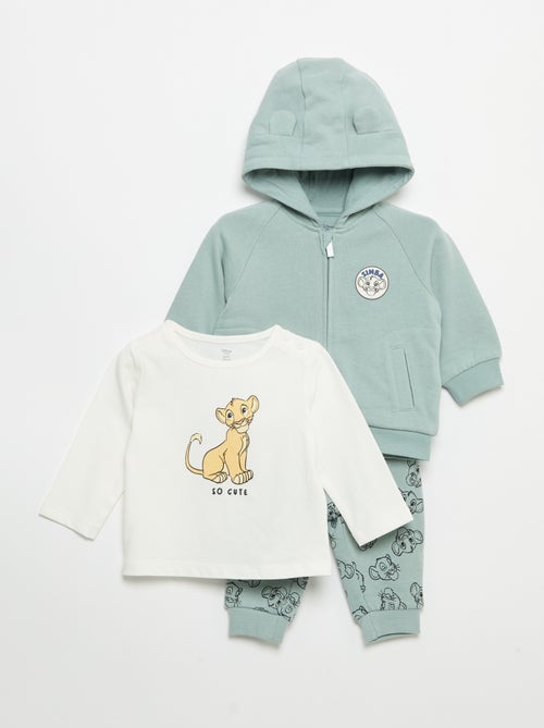 Completo 3 pezzi 'Disney' - Felpa + pantaloni + T-shirt a maniche lunghe - Kiabi Completo 3 pezzi 'Disney' - Felpa + pantaloni + T-shirt a maniche lunghe - Kiabi