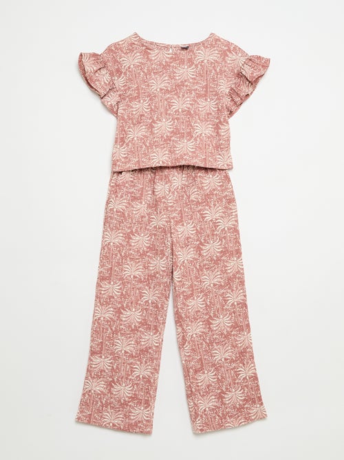 Completo a righe t-shirt + pantaloni - 2 pezzi - Kiabi
