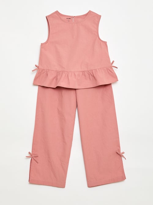 Completo blusa senza maniche + pantaloni - 2 pezzi - Kiabi