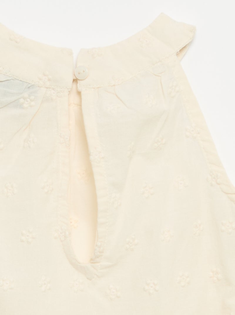 Completo blusa senza maniche + shorts Bianco Ecru - Kiabi