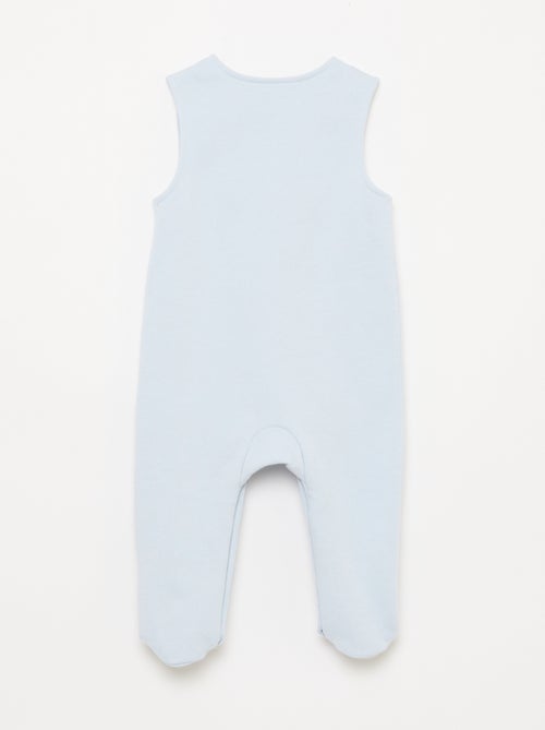 Completo body a maniche lunghe + salopette con piedini - Kiabi