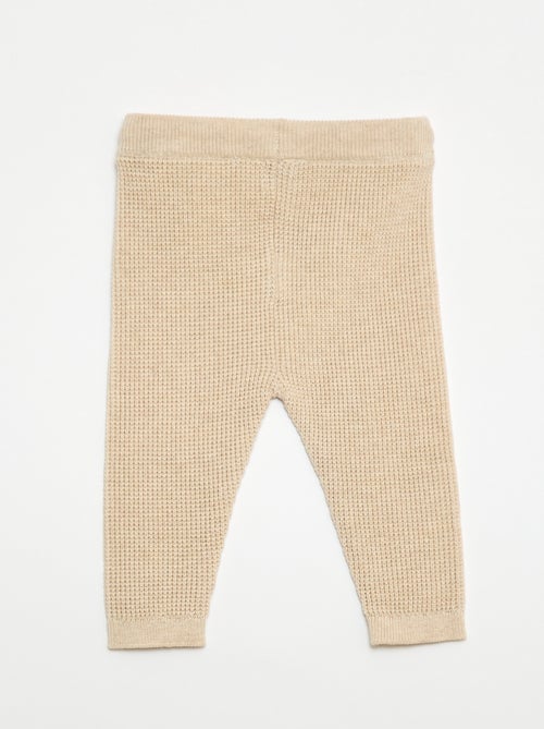Completo cardigan a cuore + leggings in maglia - 2 pezzi - Kiabi