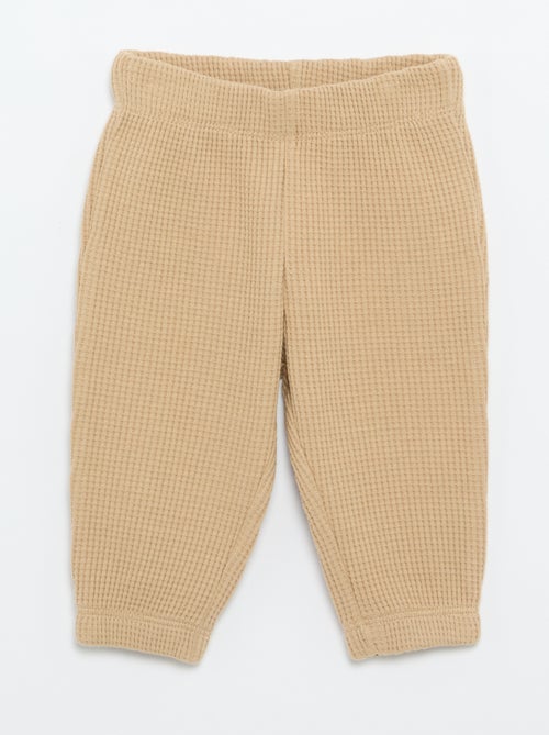 Completo da jogging in tessuto waffle - 2 pezzi - Kiabi