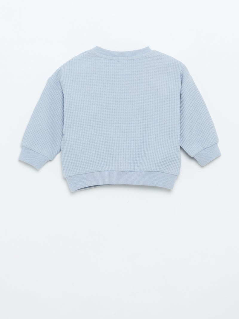 Completo da jogging in tessuto waffle - 2 pezzi Blu - Kiabi