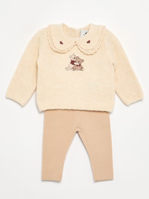 Completo \'Disney\' 2 pezzi in maglia - Maglione + leggings - Kiabi