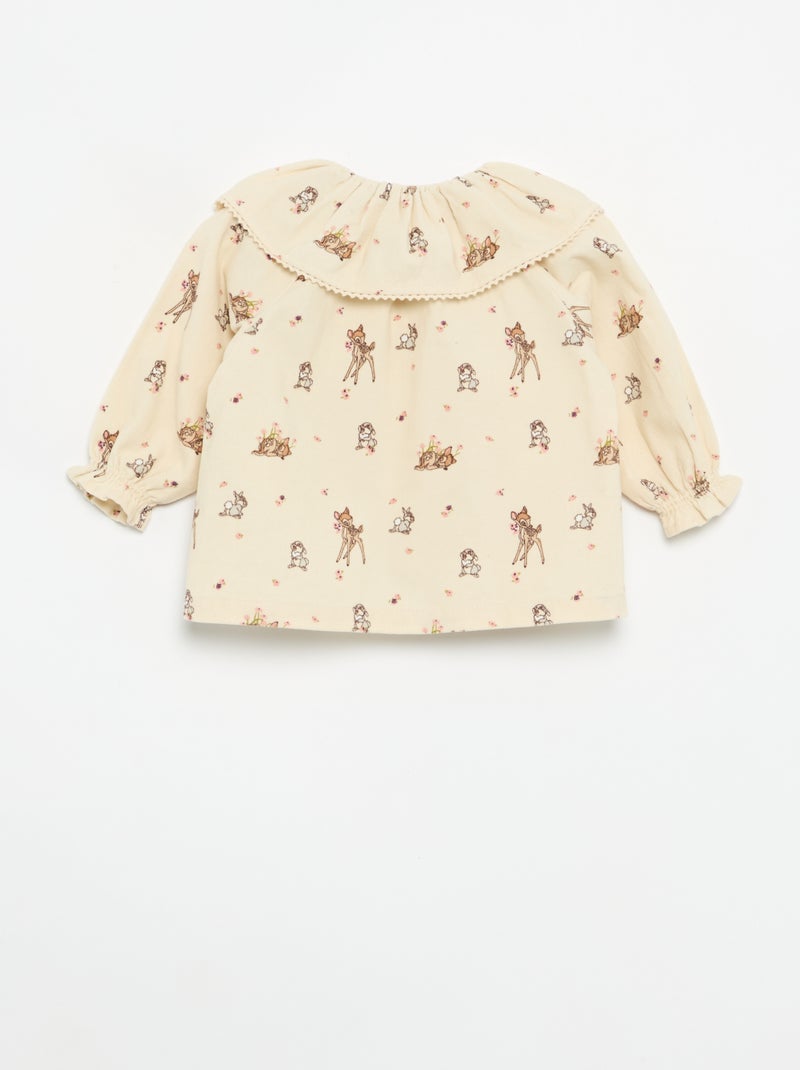 Completo "Disney" "Bambi" 2 pezzi - Camicia + leggings Beige - Kiabi