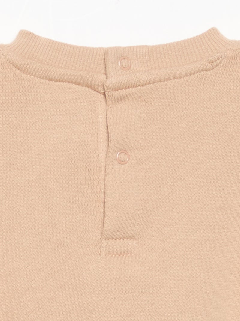 Completo felpa stampata + leggings Beige - Kiabi