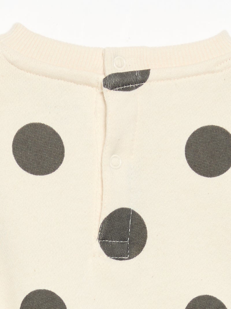 Completo felpa stampata + leggings Bianco - Kiabi