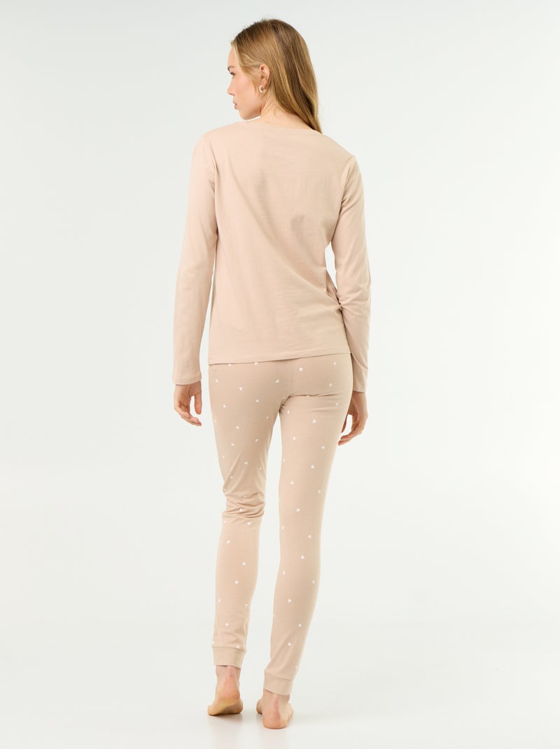 Completo in jersey - 2 pezzi Beige - Kiabi