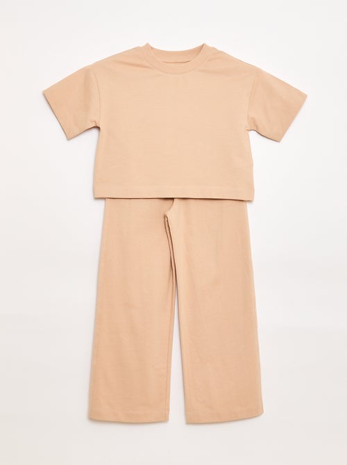Completo in jersey t-shirt + pantaloni - Kiabi