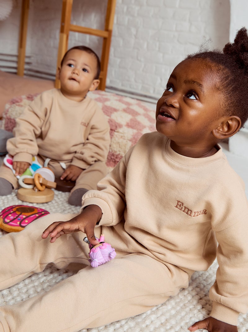 Completo in pile felpa + pantaloni - 2 pezzi Beige - Kiabi