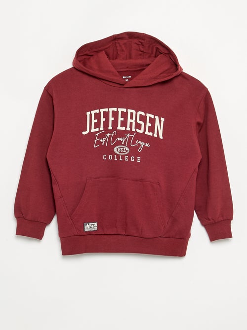 Completo jogging con felpa con cappuccio e zip + pantaloni - 2 pezzi - Kiabi