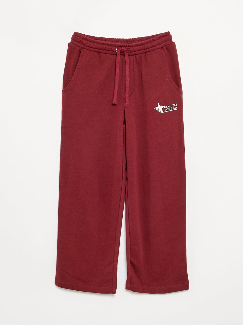 Completo jogging con felpa con cappuccio e zip + pantaloni - 2 pezzi Rosso - Kiabi