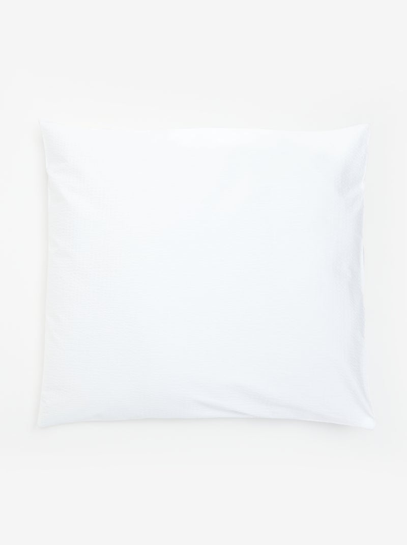 Completo lenzuola 2 persone 240 x 220 cm in seersucker Bianco - Kiabi