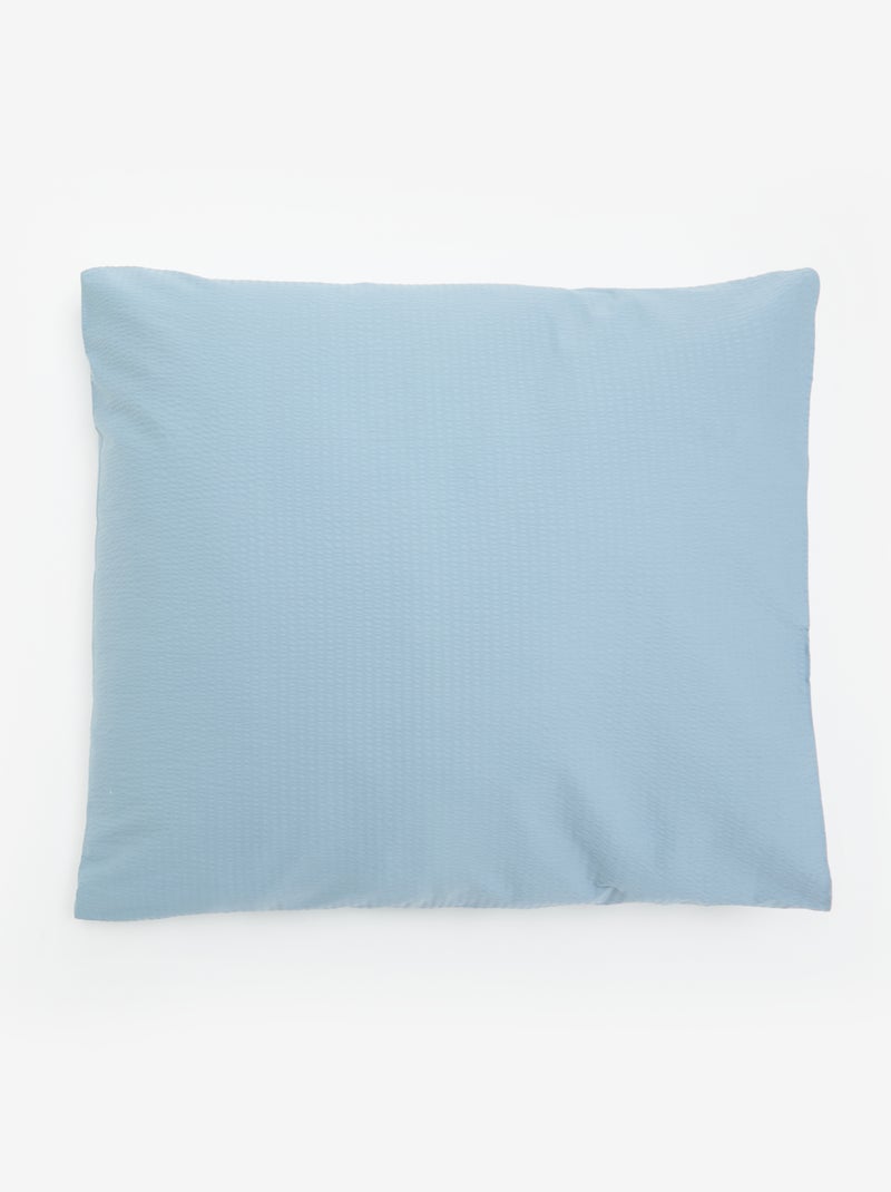 Completo lenzuola 2 persone 240 x 220 cm in seersucker Blu - Kiabi